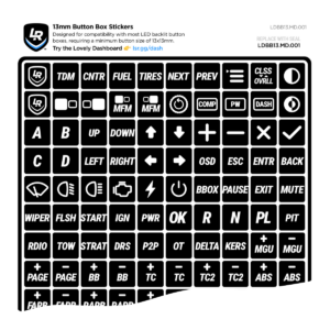 13mm Button Box Stickers