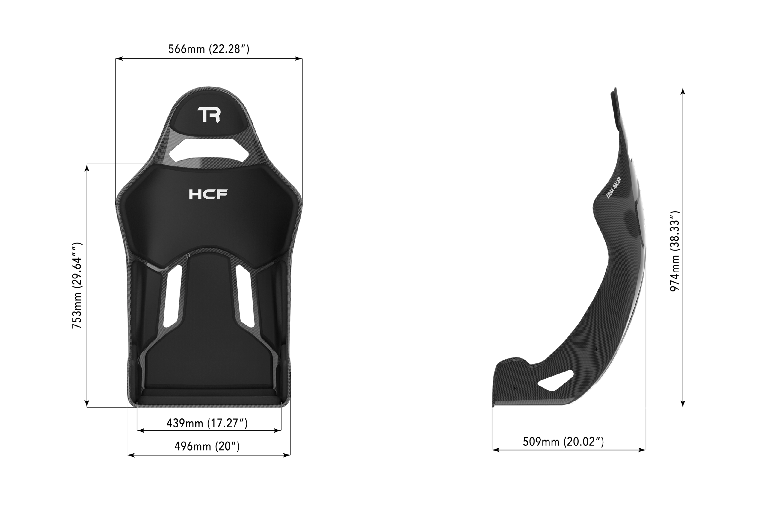 HCF Hybrid Formula Pro Racing Seat - Full Dry Carbon Fiber - Image 5