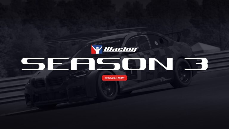 Grid of GT3 race cars lined up on pit straight before formation lap in iRacing, daylight racing simulation broadcast style