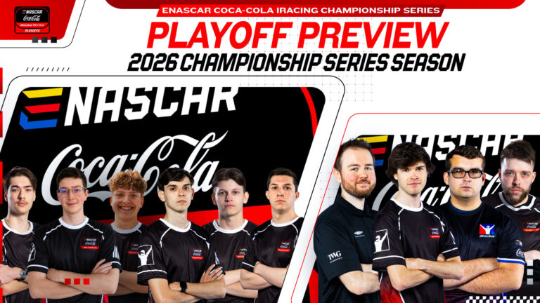 iRacing Ten qualified drivers race door-to-door in NASCAR Next Gen sim cars during an eNASCAR Coca-Cola iRacing Series oval race ahead of the 2026 playoffs